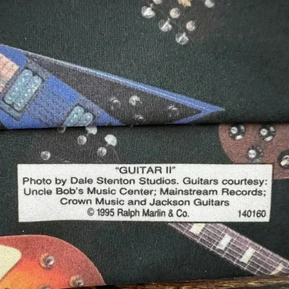 Ralph Marlin | “Guitar II” mens tie. - Picture 7 of 9